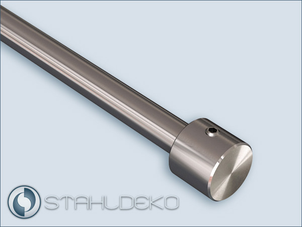 Endknopf Zylinder 10, V2A-Edelstahl. Endknopf Zylinder 10, V2A-Edelstahl.