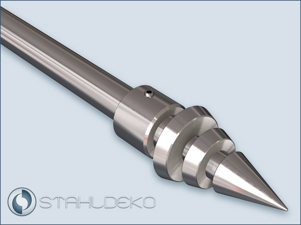 Endstück Spike 16, Edelstahl-V2A