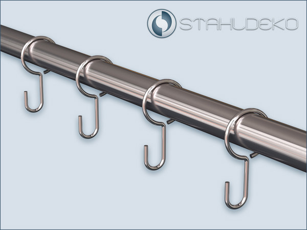 Stahlhaken - Ringhaken oder Vorhanghaken aus Stahl vernickelt Stahlhaken - Ringhaken oder Vorhanghaken aus Stahl vernickelt