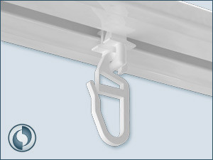 Gleiter für Gardinen drehbar für vorhangschienen Gleiter für Gardinen drehbar für vorhangschienen
