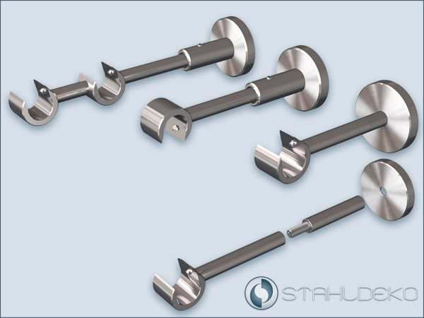 Träger für Rundrohr- und Innenlauf-Gardinenstangen top-16mm V2A-Edelstahl Träger für Rundrohr- und Innenlauf-Gardinenstangen top-16mm V2A-Edelstahl