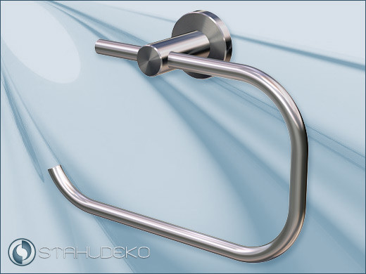 WC-Rollenhalter für Toilettenpapier, aus V2A- Edelstahl, Model Pfosten10 mit Sockelscheibe. WC-Rollenhalter für Toilettenpapier, aus V2A- Edelstahl, Model Pfosten10 mit Sockelscheibe.