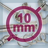 Eigene Deko- und Design - Ideen mit Dekoartikel aus Edelstahl, von Stahldeko Einzelteile für Ø10 mm Gardinenstangen