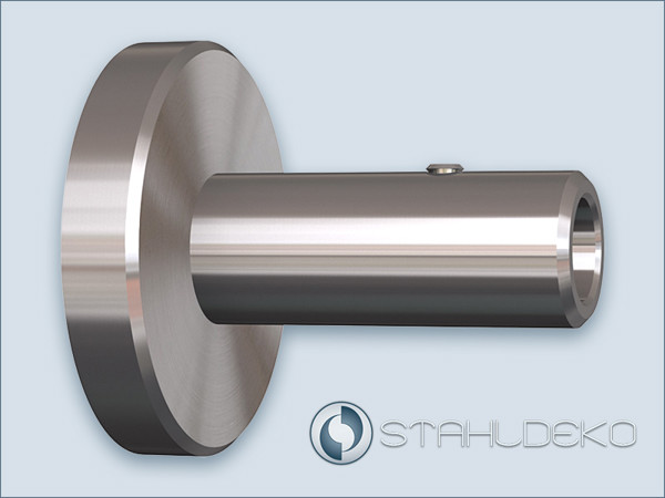 Sockel für Stangenträger, V2A-Edelstahl. Sockel für Stangenträger, V2A-Edelstahl.