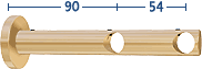Messing Design: Massivmessing Träger Pfosten16 2L