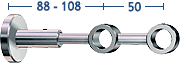 Design: Träger Primo 16 2-läufig, mit Sockel