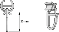 Faltengleiter mit runden Innenlaufprofil 16mm