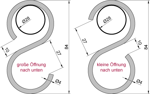 Haken für Garderobenstange Classicus 28mm