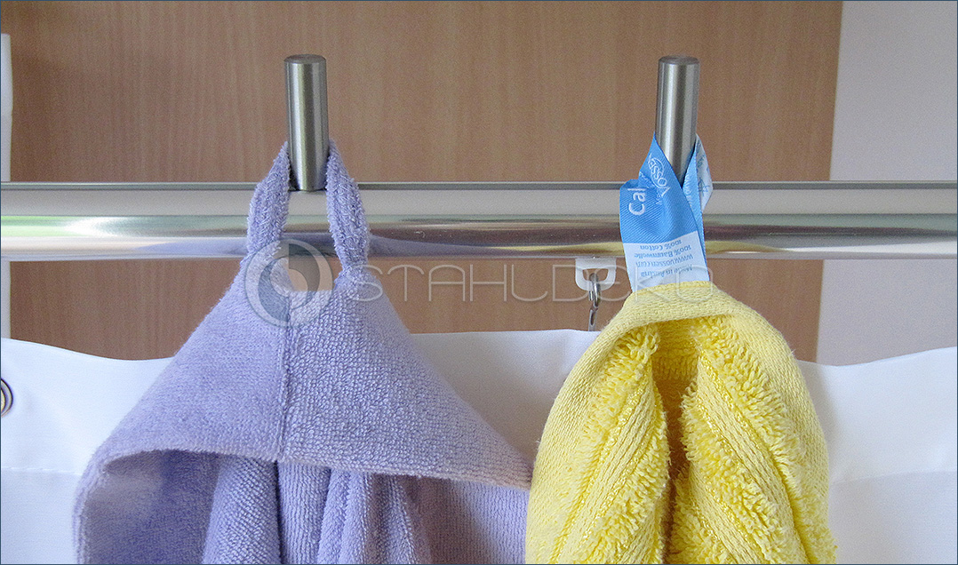 Handtuchhaken Eelstahl für Innenlauf Duschvorhangstangen im Viertelkreis-Badewanne-Form Handtuchhaken Eelstahl für Innenlauf Duschvorhangstangen im Viertelkreis-Badewanne-Form