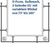 Design-Handtuchstange U-form Ausseneck Sont 16, Badezimmer-Design