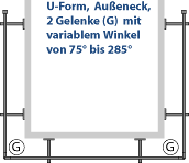 für Badeinrichtung: Design-Handtuchhalter U-form Ausseneck Sont 10