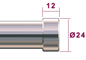 Edelstahl Endkappe Ø20mm: Abmessungen