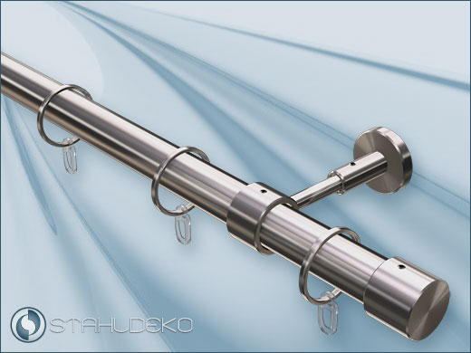 Deko-Technik Produkte: Gardinenstange Primo 28 einläufig mit Ringen