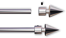 Zubehör für Dekorationsbedarf: Endknopf Kegel 10 aus Edelstahl
