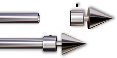 Stahldesign-Zubehör: Endknopf Kegel 16, V2A-Edelstahl