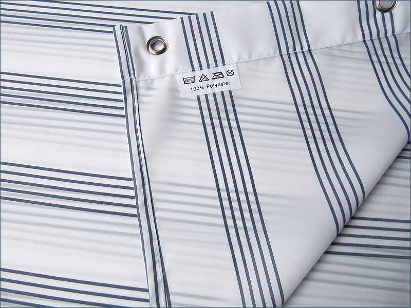 Textil Duschvorhang "five-stripes" Pflegehinweise