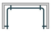 Vorhangstange gebogen in U-Form