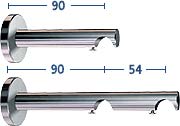 Wandbefestigung für runde Aluprofile und Rohre 16mm Sont-16 1-lauf und 2-Lauf
