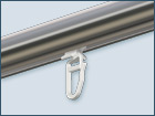 X-gleiter mit Faltenlegehaken  für runde Vorhangschiene mit 20mm-Durchmesser