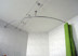 Stange für Duschvorhang, ausführung Viertelkreis- Badewanne, Edelstahl, Montage an der Wand und Decke