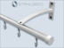 Gardinenstange Bend Innenlauf-Profil 20mm Alu-Weiß Einlauf lang