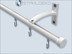 Gardinenstangen Bend Innenlauf Profil-20mm Aluminium Weiß 1-lauf kurz