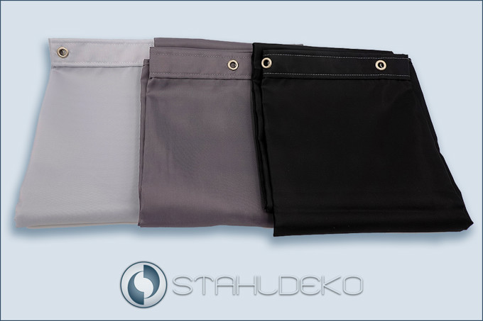 Textil Duschvorhang "shade" in grau, anthrazit oder schwarz und 3 Größen