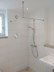 Dusch-Set für Vorhang: gebogene Stange L-Form aus Edelstahl mit Wandbefestigung und Deckenbefestigung