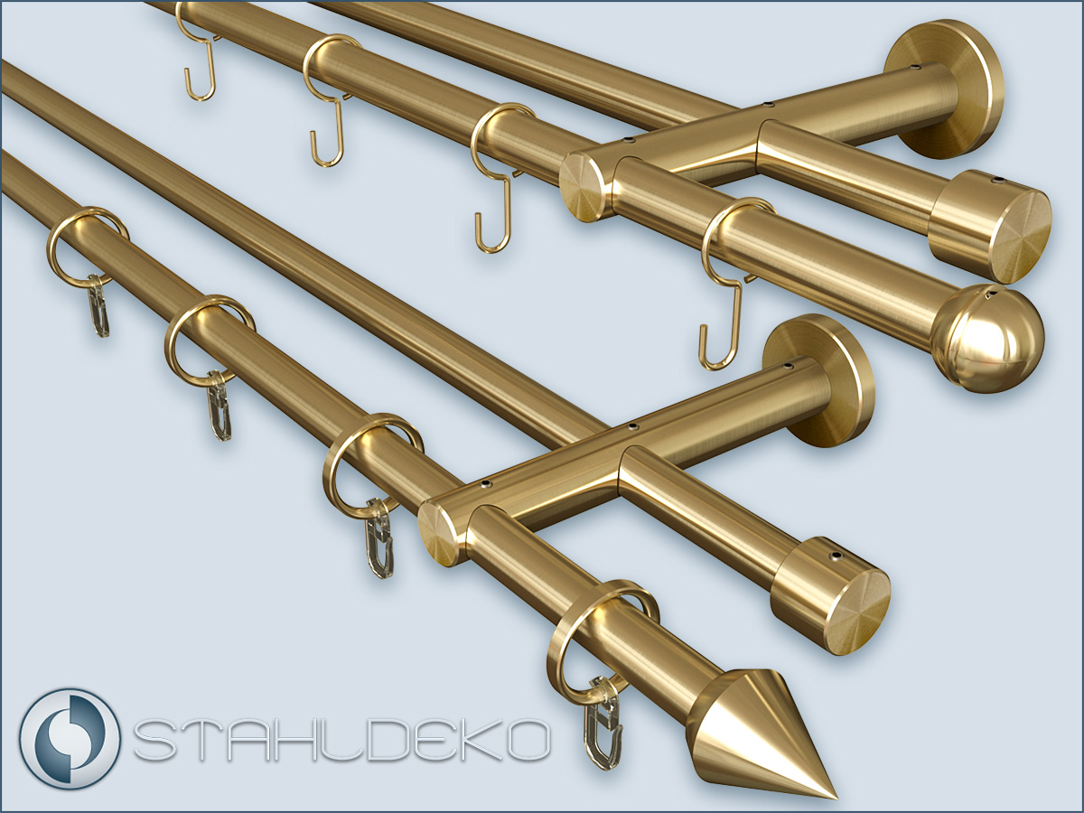 Messing und - Gardinenstangen 1-läufig