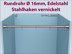 Rundrohr-Duschstange aus Edelstahl mit Haken vernickelt, Stange-Durchmesser 16mm