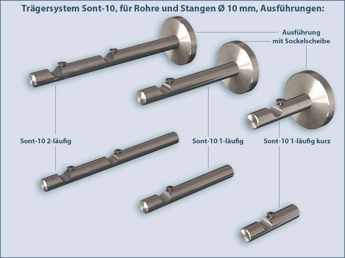 Stangen-Träger für Sont10, Gardinenstangen