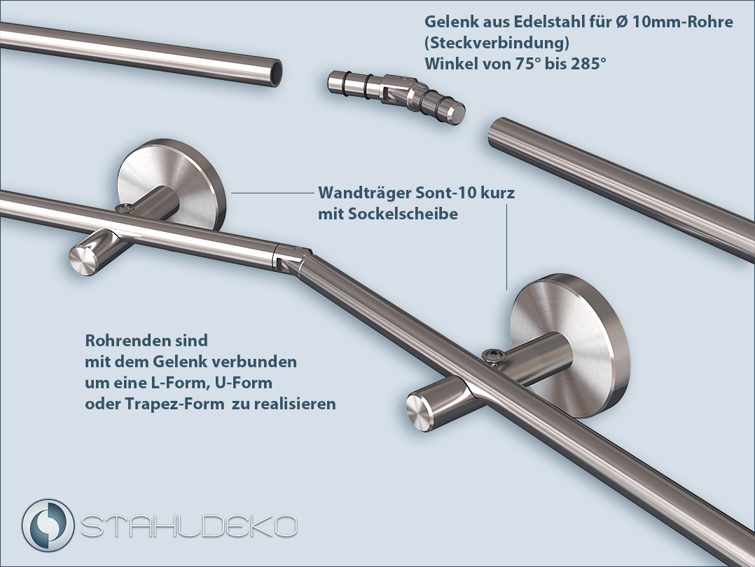 Relingsystem Sont-10 Eckverbinder mit Gelenk