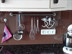 Relingstange für die Küche Pfosten-16 mit Rosetten und Relinghaken, komplett in Edelstahl, kleben auf die Glas