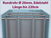 Duschvorhang Halterung aus Edelstahl Ø 20mm, gerade Duschwanne-Abtrennung, mit Ringen und Haken selbst anpassen, Bild 1