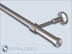 Edelstahl-Vorhanghalterung mit Stangenhalter, Modell Top 20 Einläufig, Rohr 20mm Durchmesser, komplett ohne Ringe und Haken