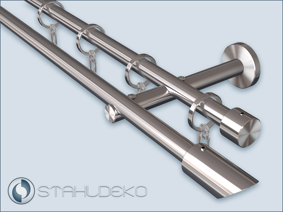 Doppellauf-Stilgarnitur Sont-16mm Edelstahl-Rohr nach Wünschen