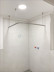 L-Form Stange für Duschvorhang, barrierefreie Dusche, 3 Deckenträger, Edelstahl & Alu Innenlaufprofil