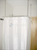 Duschstange mit Vorhang, bodenebene Dusche, gebogen, L-Form, nur an der Decke befestigt, Design in Edelstahl