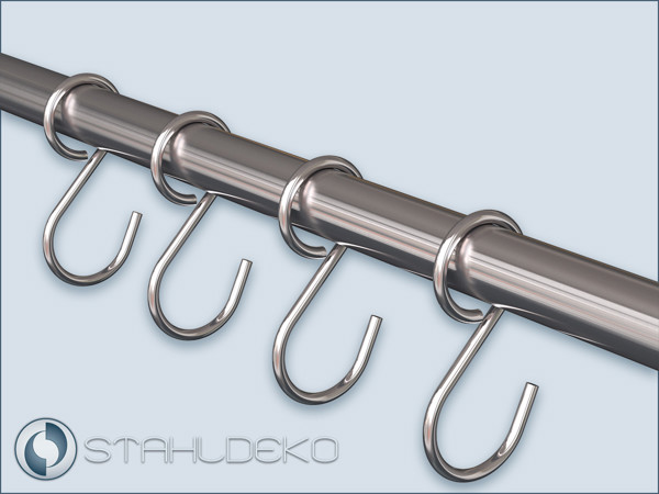 Edelstahl Ringhaken für Rohre und Stangen bis 16 mm Durchmesser