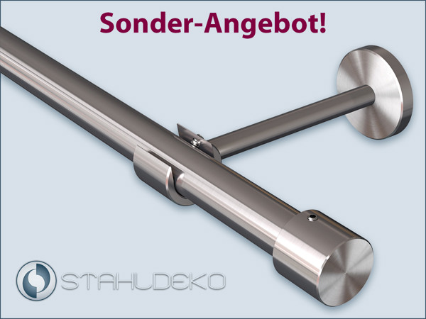 Edelstahl Deko Gardinenstange Aus V2a Edelstahl Rostfrei Top20 Zylinder Einlaufig Shop Gardinenstange Edelstahl Gebürstet