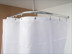 Textil Duschvorhang "plain" in 4 Farben und 5 Größen 120x200cm, 180x200cm, 210x200cm, 240x200cm, 300x200cm