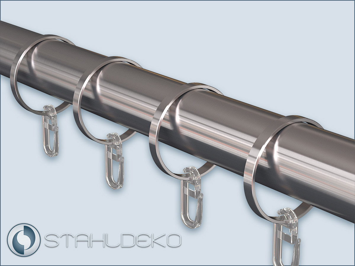 Ring 28 aus Edelstahl für Gardinenstangen mit 28 mm Durchmesser, Deko-Technik Zubehör