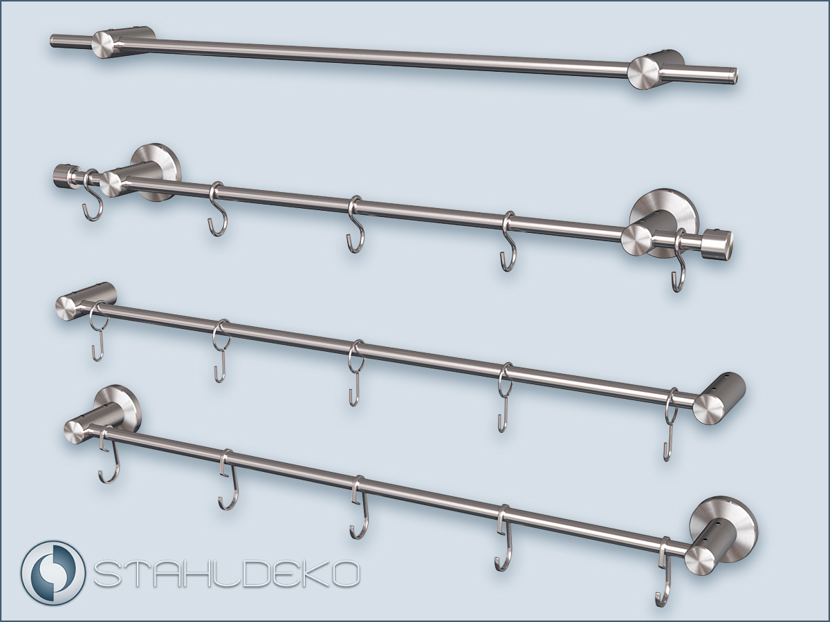 Haken in S“ Form doppelt ohne Spitze aus Edelstahl  Küchenspülen,  Zubehör, Regale, Wandregale, Edelstahl Haken, Sicherheit und Hygiene,  Dispenser, Schalen, Schutz-Elemente, Unterstützungs-Stangen, Waschbecken,  Möbel, Tische, Schränke und