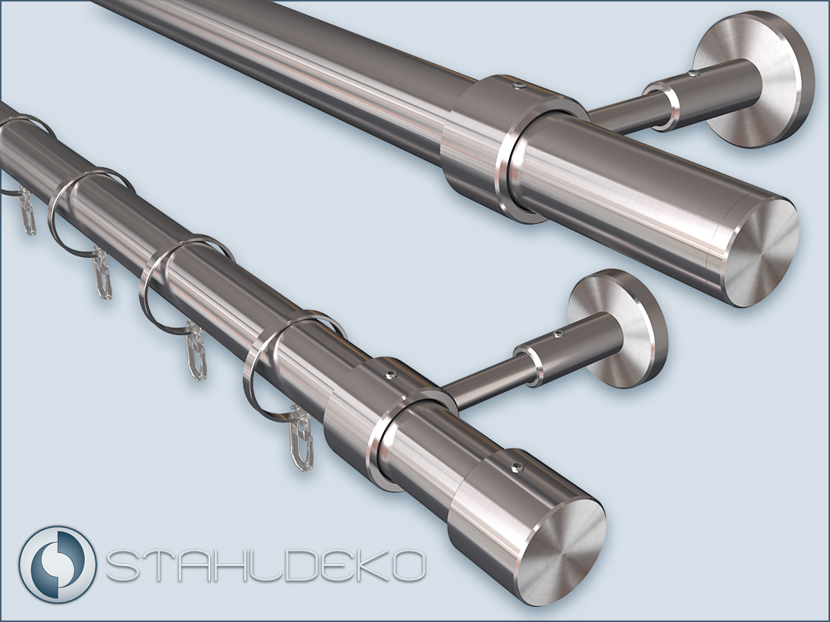 Ø 28 Gardinenstangen Stahl für Endstück V2A, Zylinder 28,