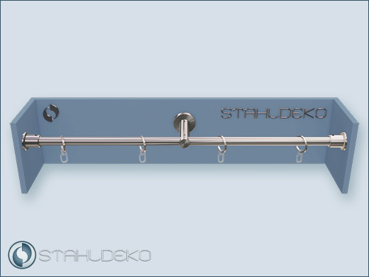 Dekoration Von Wand Zu Wand Gardinenstange Wandlager 16 Einlaufig Mit V2a Ringen